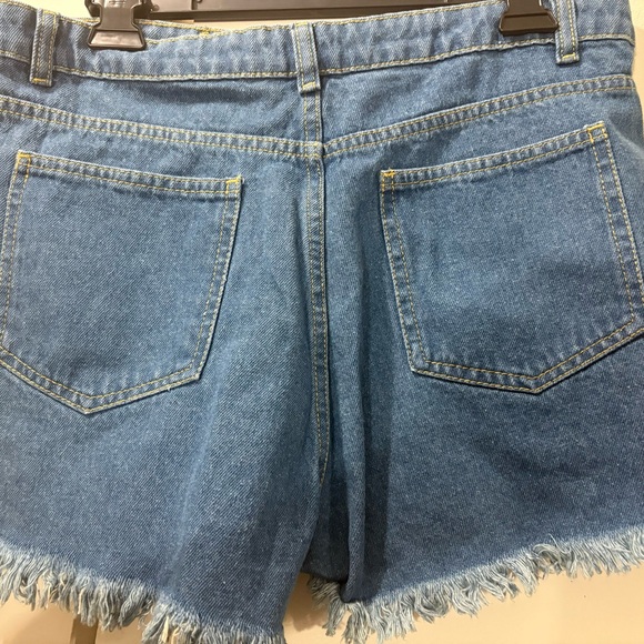 Blue Denim Distressed Women Shorts - Picture 4 of 5
